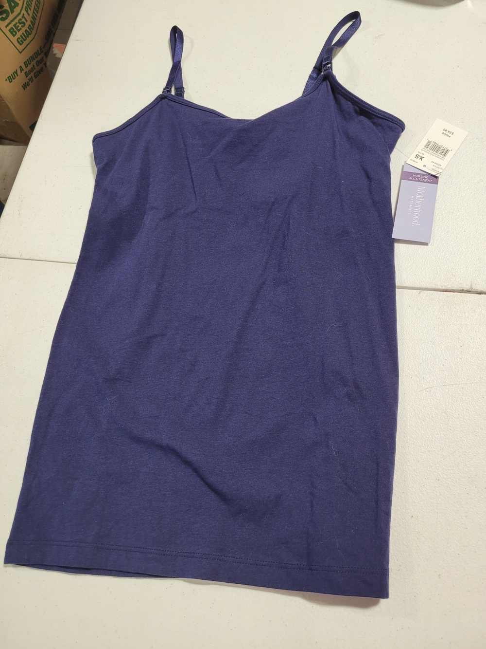 Motherhood Navy Purple Adjustable-Strap Maternity Nursing Camisole - Picture 1 of 4